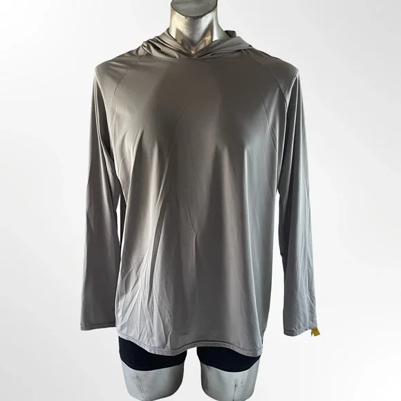 Two RE Red and Gray Hooded Long Sleeve Training Shirts Size M - Picture 2 of 4